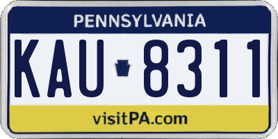 PA license plate KAU8311