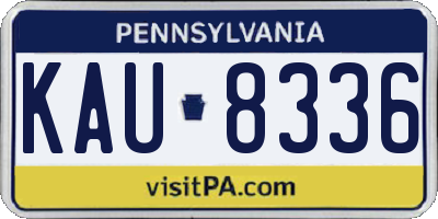 PA license plate KAU8336