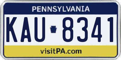 PA license plate KAU8341