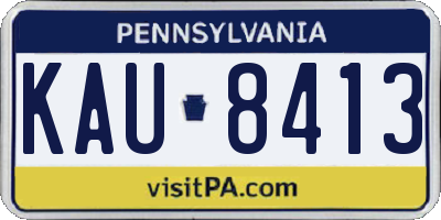 PA license plate KAU8413