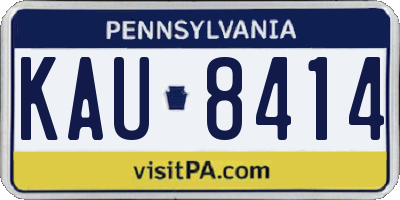 PA license plate KAU8414