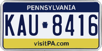 PA license plate KAU8416