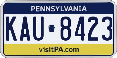 PA license plate KAU8423