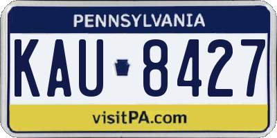 PA license plate KAU8427