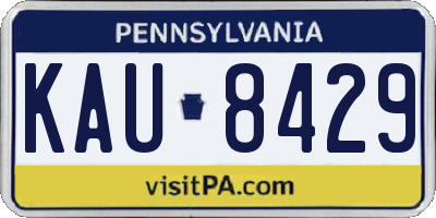 PA license plate KAU8429
