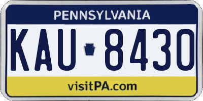 PA license plate KAU8430
