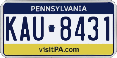 PA license plate KAU8431