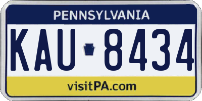PA license plate KAU8434