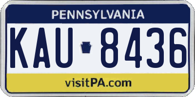 PA license plate KAU8436