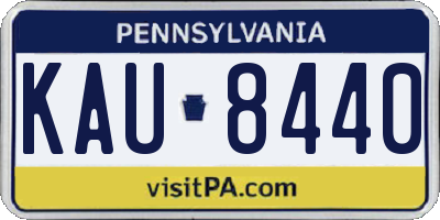 PA license plate KAU8440