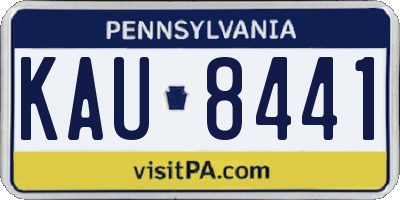 PA license plate KAU8441