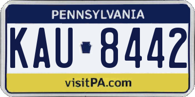 PA license plate KAU8442