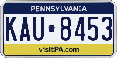 PA license plate KAU8453