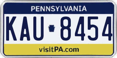 PA license plate KAU8454