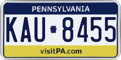 PA license plate KAU8455