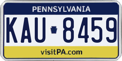PA license plate KAU8459