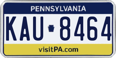 PA license plate KAU8464