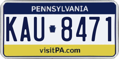 PA license plate KAU8471