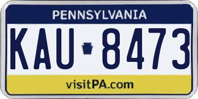 PA license plate KAU8473