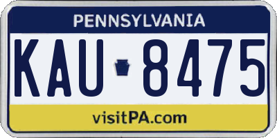 PA license plate KAU8475