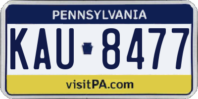 PA license plate KAU8477