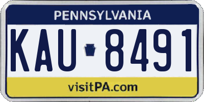 PA license plate KAU8491