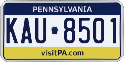 PA license plate KAU8501
