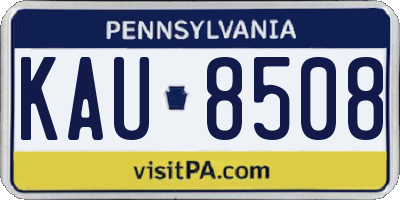 PA license plate KAU8508