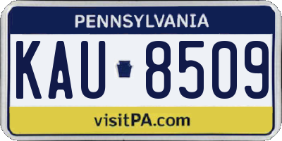 PA license plate KAU8509