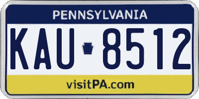 PA license plate KAU8512