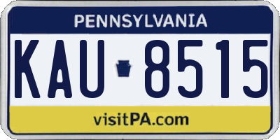 PA license plate KAU8515