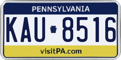PA license plate KAU8516