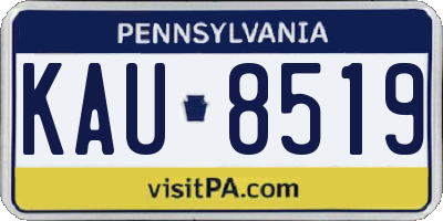 PA license plate KAU8519