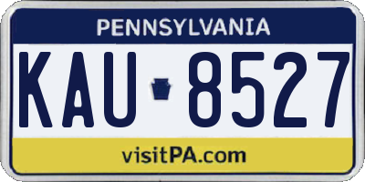 PA license plate KAU8527