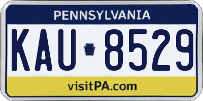 PA license plate KAU8529