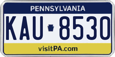 PA license plate KAU8530