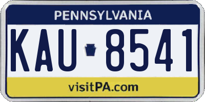 PA license plate KAU8541