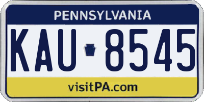 PA license plate KAU8545