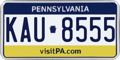 PA license plate KAU8555