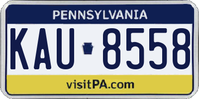 PA license plate KAU8558