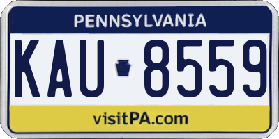 PA license plate KAU8559