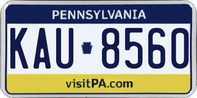 PA license plate KAU8560