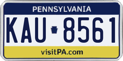 PA license plate KAU8561