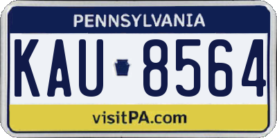 PA license plate KAU8564