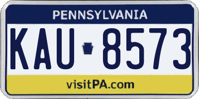 PA license plate KAU8573