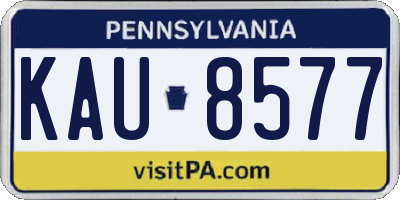 PA license plate KAU8577