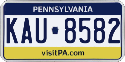 PA license plate KAU8582