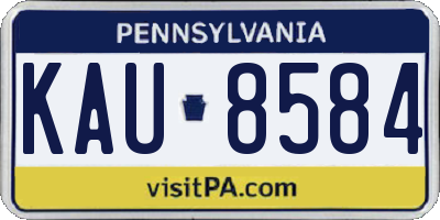 PA license plate KAU8584