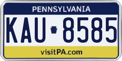 PA license plate KAU8585