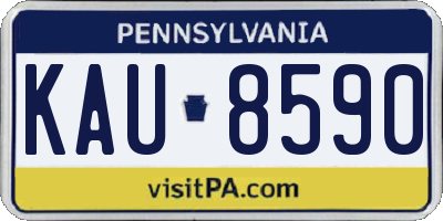 PA license plate KAU8590
